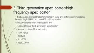 generations of apex locators ppt|An overview of electronic apex locators: part 2 .